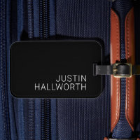 Modern White Name or other Text on Black