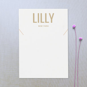 Modern White Necklace  Display Card