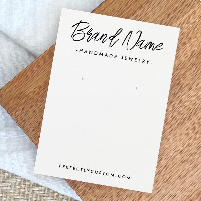 Modern white or any colour earring display card (Modern white or any color earring display card)