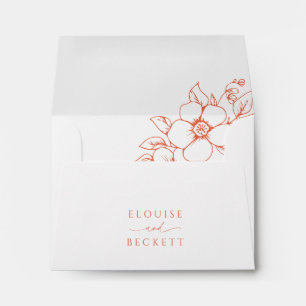 Modern White Orange Self Addressed Reply Envelope