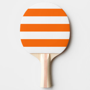 Modern White, Orange Stripe Ping Pong Paddle
