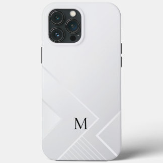 Modern White Pattern iPhone 13 Pro Max Case