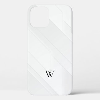 Modern White Pattern iPhone 12 Case