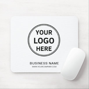 Modern White Personalised Logo Business Corporate Mouse Mat