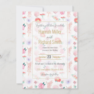 Modern White Pink Garden Floral