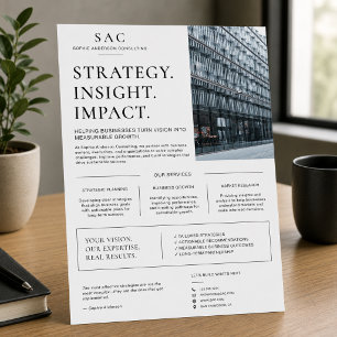 Modern White Professional Consultant Flyer