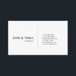 Modern White Professional Simple Elegant Business Card<br><div class="desc">Modern White Professional Simple Elegant Business Card. Perfect for Real Estate Agents,  Accountants,  Realtors,  Brokers,  Attorneys,  Lawyers,  Doctors,  Corporate Professionals,  Stylists,  Architects,  Engineers,  Directors,  Managers.</div>