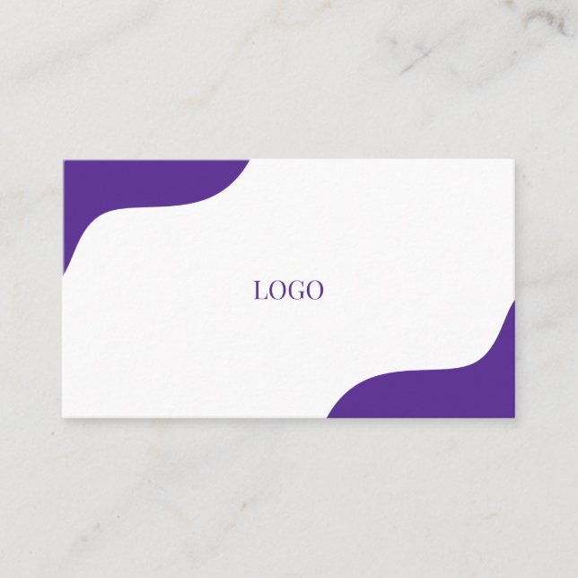 modern white purple business card (Front)