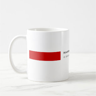 Modern White Red Simple Consultant Coffee Mug