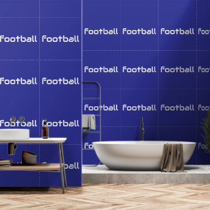 Modern White Sleek FOOTBALL Text On Deep Blue Wallpaper