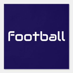 Modern White Sleek FOOTBALL Text On Navy Blue Wallpaper