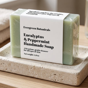 Modern White Soap Packaging Label