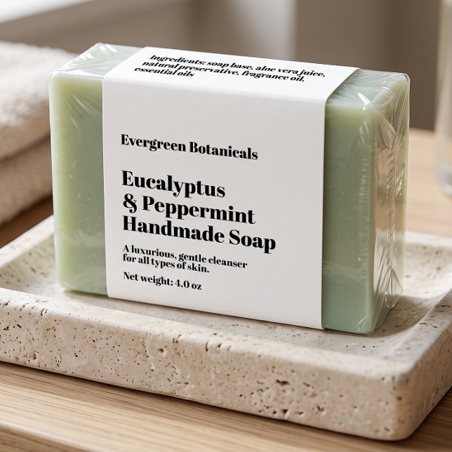 Modern White Soap Packaging Label (Creator Uploaded)