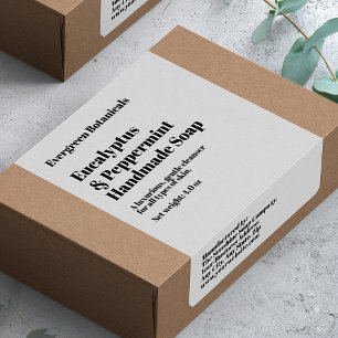 Modern White Soap Product Label