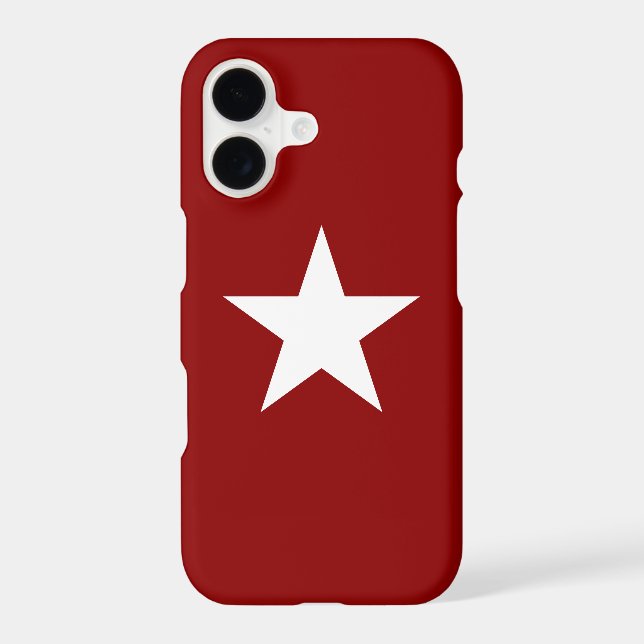 Modern White Star Mark Christmas Red (Back)