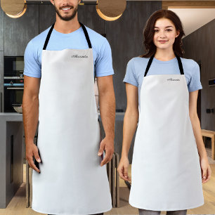 Modern White template, Black Script Apron