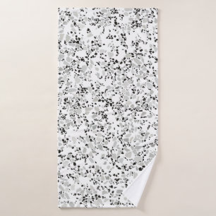 Modern White Terrazzo Bath Towel