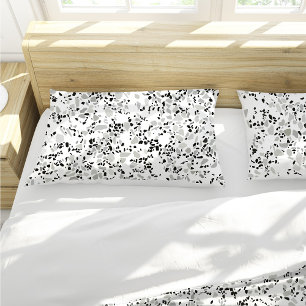 Modern White Terrazzo Pillowcase