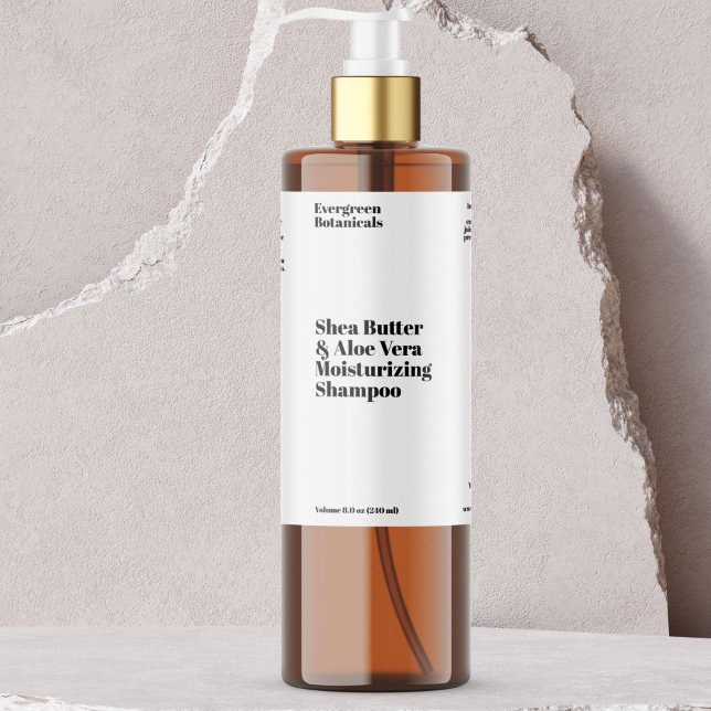 Modern white waterproof cosmetics bottle label (Creator Uploaded)