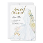 Modern White Wedding Dress Bridal Shower