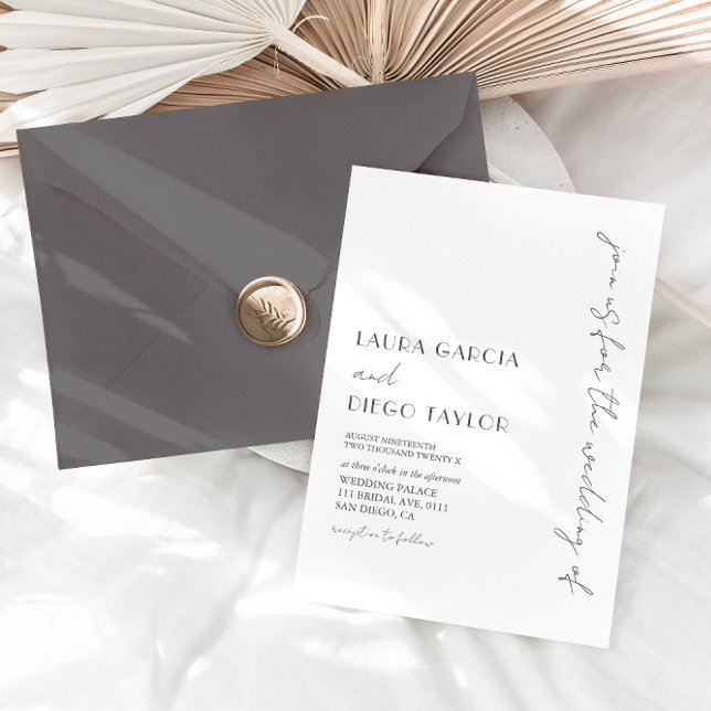 Modern White Wedding Invitation (Creator Uploaded)
