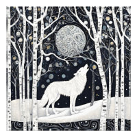 Modern White Winter Wolve