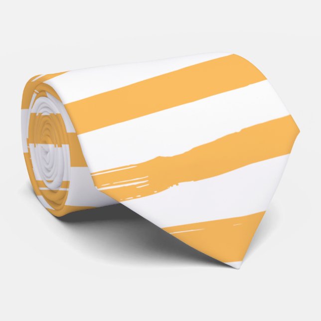 Modern white yellow water colour pattern for him tie (Rolled)