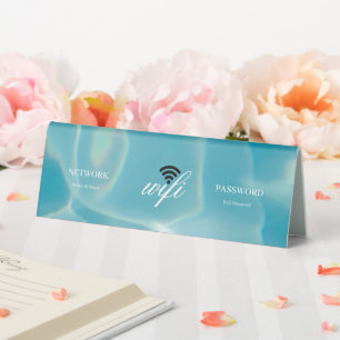 Modern Wifi Network Table Tent Sign