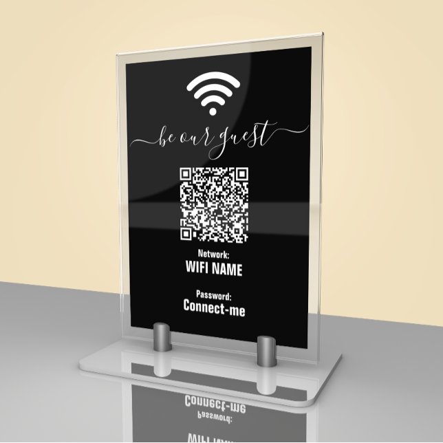 Modern Wifi Password Sign Minimalist Table Card (Creator Uploaded)