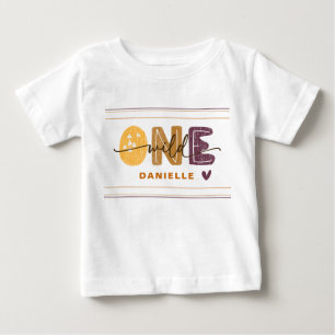 Modern Wild One First Birthday Baby T-Shirt