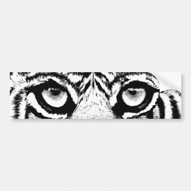 Modern Wild Tiger Bumper Sticker (Front)