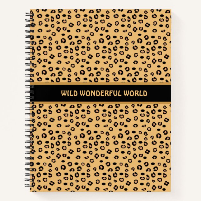 Modern Wild Tiger Pattern Notebook (Front)
