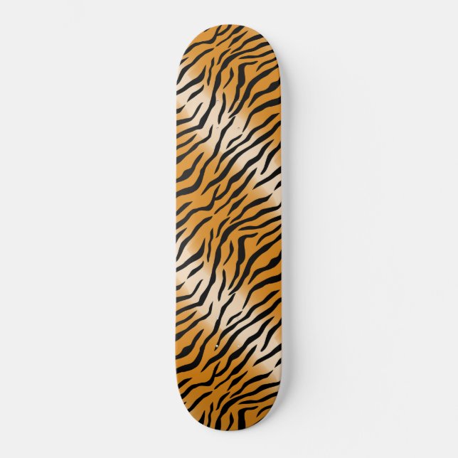 Modern Wild Tiger Pattern Skateboard (Front)