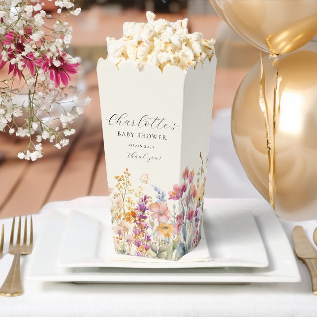 Modern, Wildflower Baby Shower Favour Box (Creator Uploaded)