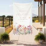 Modern, wildflower baby shower welcome  banner<br><div class="desc">Modern,  wildflower baby shower welcome banner. Edit in a minute. Add your data,  and you can select the font,  colour,  size and position individually by clicking "Personalise more".</div>
