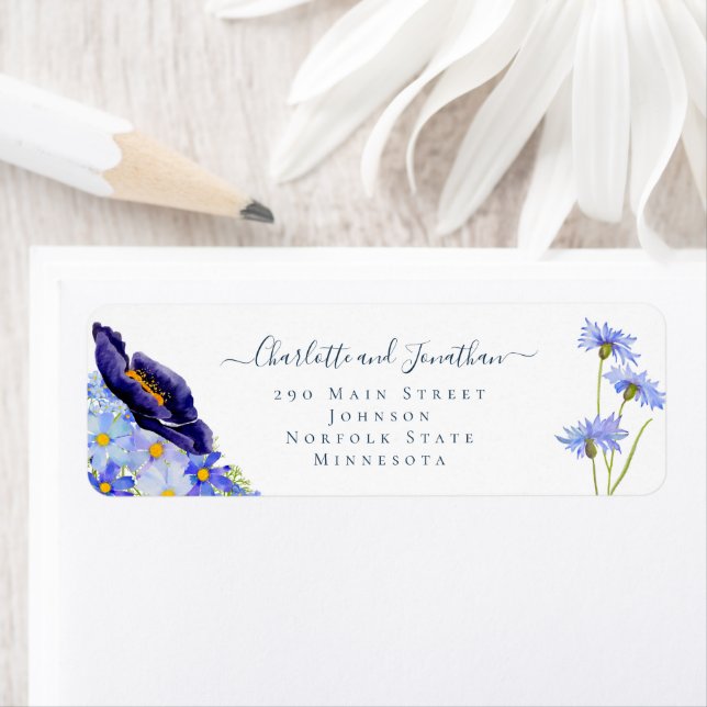 Modern Wildflower Blue Wedding (Insitu)