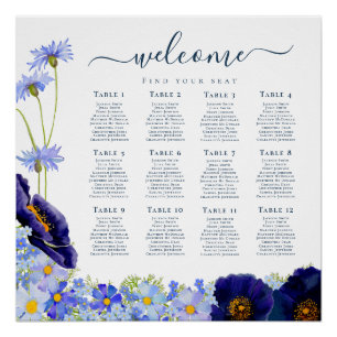 Modern Wildflower Boho Seating Chart