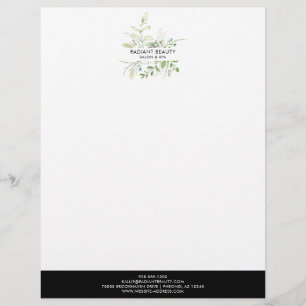 Modern Wildflower Botanical Business Custom Letterhead