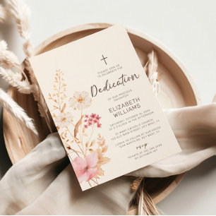 Modern Wildflower   Botanical Garden Dedication Invitation