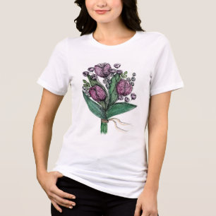 Modern Wildflower Bouquet Graphic - Vibrant Artist Tri-Blend Shirt