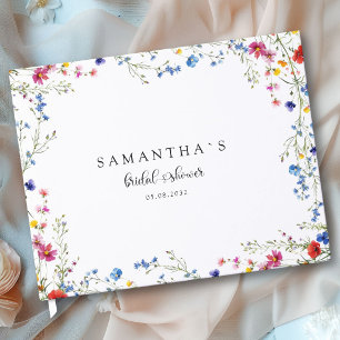 Modern Wildflower Bridal Shower Guest Book