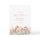Modern, wildflower Bridal Shower Welcome