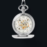 Modern Wildflower Floral Bee Stylish Chic Womans Watch<br><div class="desc">Modern Wildflower Floral Bee Stylish Chic Womans Watches features a trendy modern yellow watercolor wildflower floral with bumble bees. Created by Evco Studio www.zazzle.com/store/evcostudio</div>