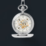 Modern Wildflower Floral Bee Stylish Chic Womans Watch<br><div class="desc">Modern Wildflower Floral Bee Stylish Chic Womans Watches features a trendy modern yellow watercolor wildflower floral with bumble bees. Created by Evco Studio www.zazzle.com/store/evcostudio</div>