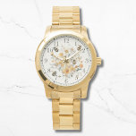 Modern Wildflower Floral Bee Stylish Chic Womans Watch<br><div class="desc">Modern Wildflower Floral Bee Stylish Chic Womans Watches features a trendy modern yellow watercolor wildflower floral with bumble bees. Created by Evco Studio www.zazzle.com/store/evcostudio</div>