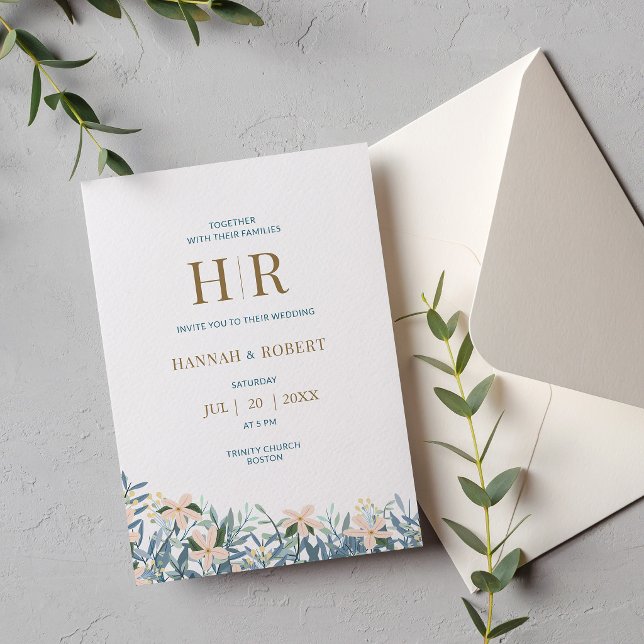 Modern Wildflower Floral Wedding Invitation (Creator Uploaded)