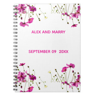 Modern Wildflower Garden Border  Notebook