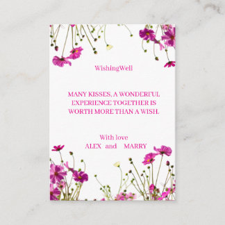 Modern Wildflower Garden Border wishing well card