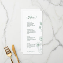 Modern Wildflower Minimal Sage Green Wedding