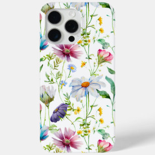 Modern wildflower pattern iPhone 15 pro max case